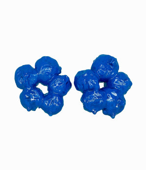 Bright Blue Fleurs Earrings