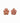 Coral Glitzy Fleurs Earrings