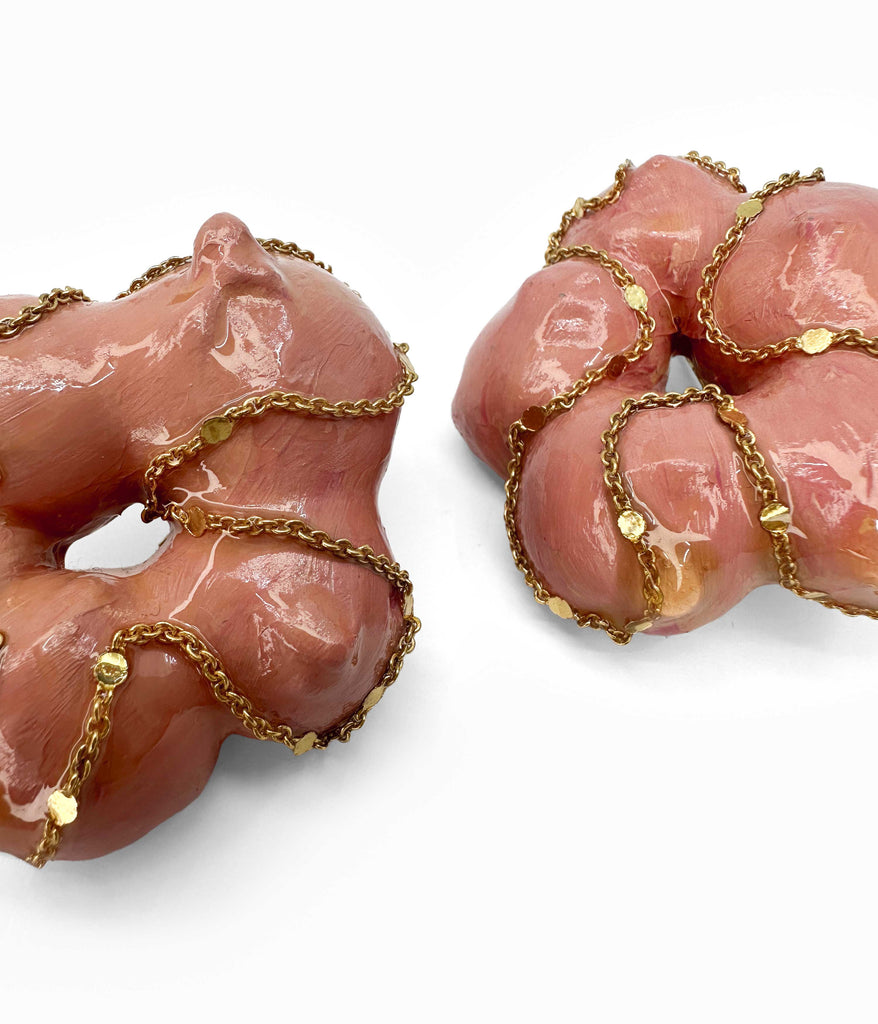 Coral Glitzy Fleurs Earrings