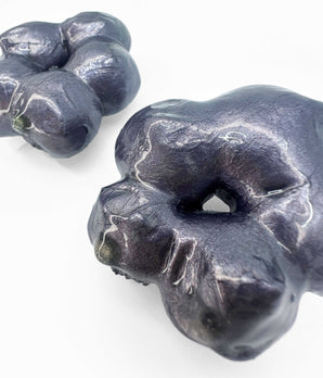 Charcoal Nugget Fleurs Earrings