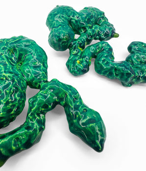 Bluey Greeny Blob Earrings