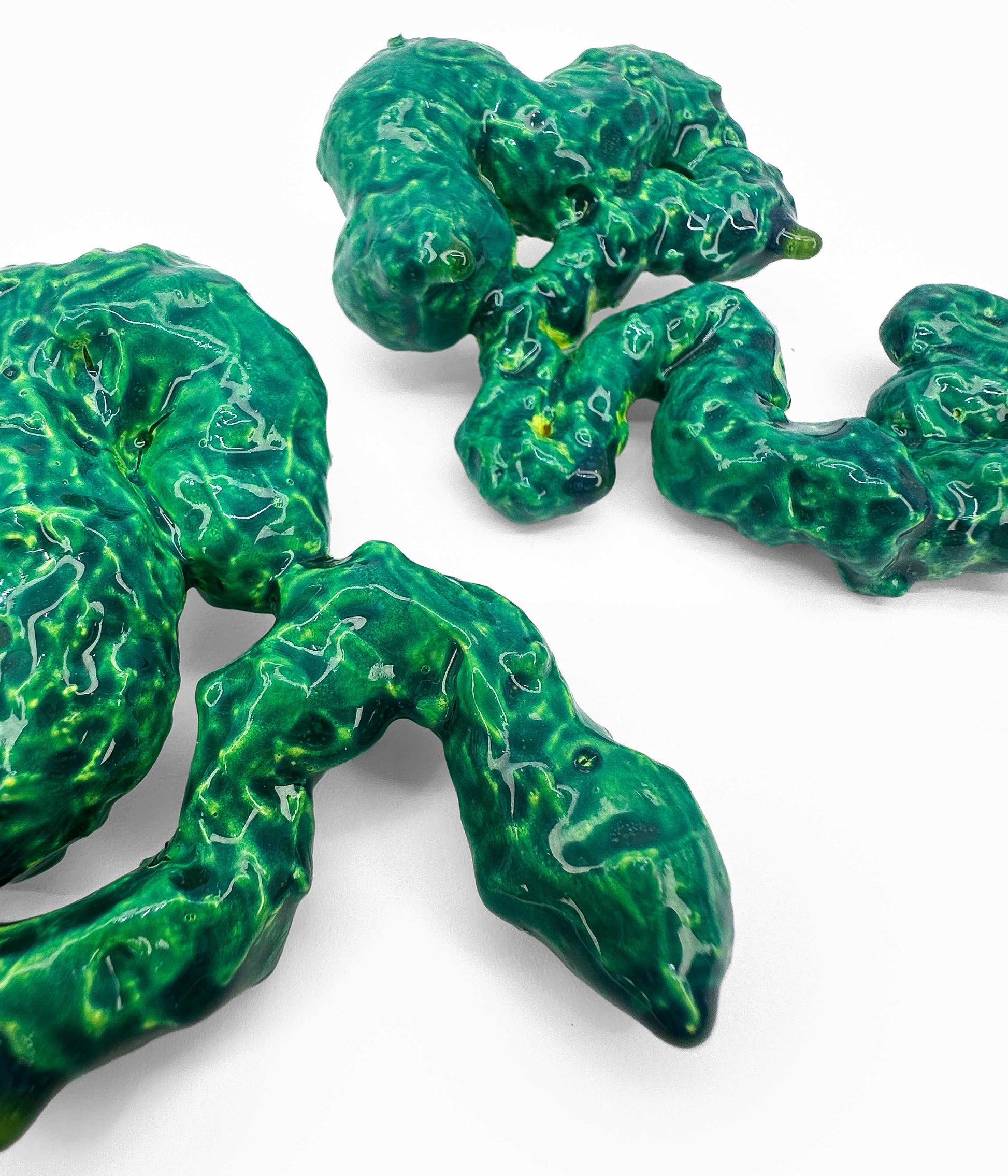 Bluey Greeny Blob Earrings