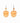 Light Orange Mushroom Earrings