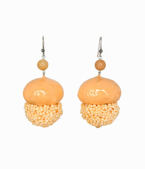 Light Orange Mushroom Earrings